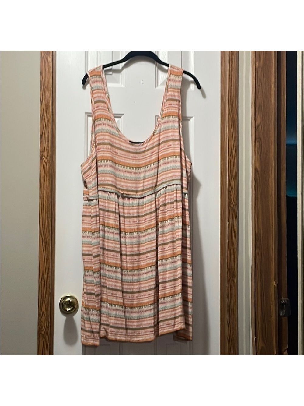 Forever 21 Orange and Pink Pleated Tunic Tank 3X NWOT